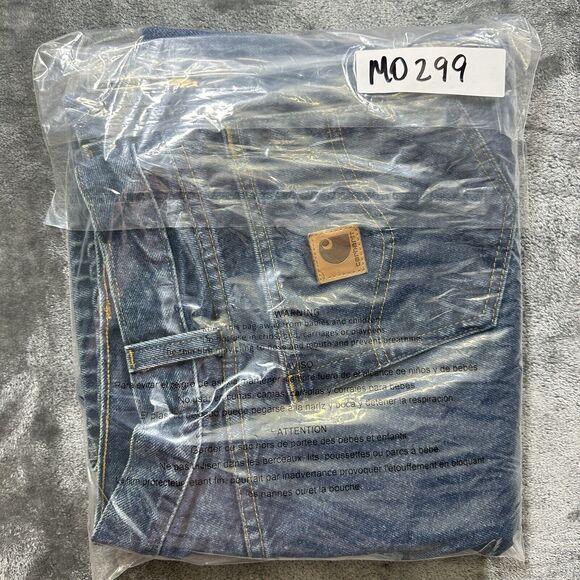 Carhartt Jeans Mens 42x30 Blue‎ Traditional Fit Workwear Denim Pants - Picture 12 of 12
